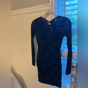Windsor Blue Long Sleeve Bodycon Dress